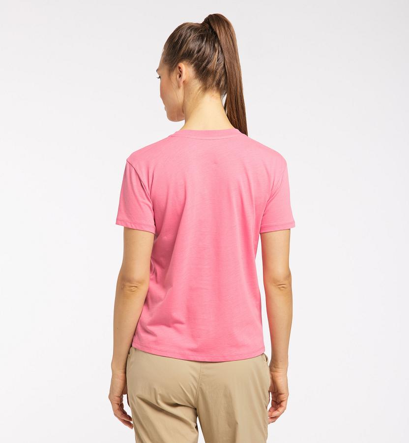 Haglöfs Womens Camp T-Shirt Pink New Zealand 72951GLYN